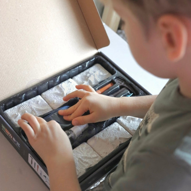 Mažasis archeologo kasinėjimų rinkinys, 6 dinozaurų skeletai, WOOPIE