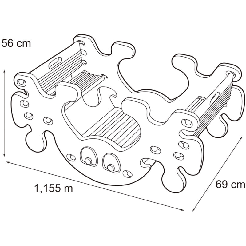 Iškylos stalas su suoliukas ir sūpynė 2 in 1 Feber