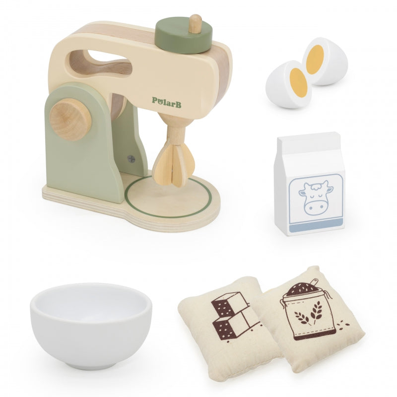 Medinis virtuvės maišytuvas su priedais, žalias, VIGA PolarB