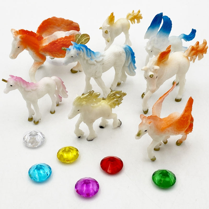 Figūrėlių rinkinys 16 vnt, WOOPIE, vienaragiai