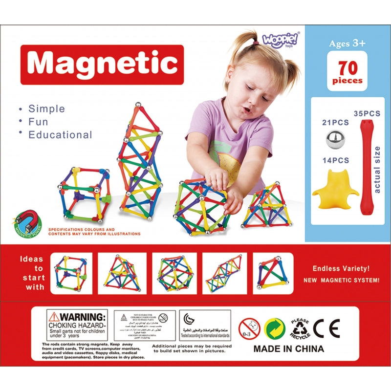 Magnetinis konstruktorius 70 vnt. Woopie