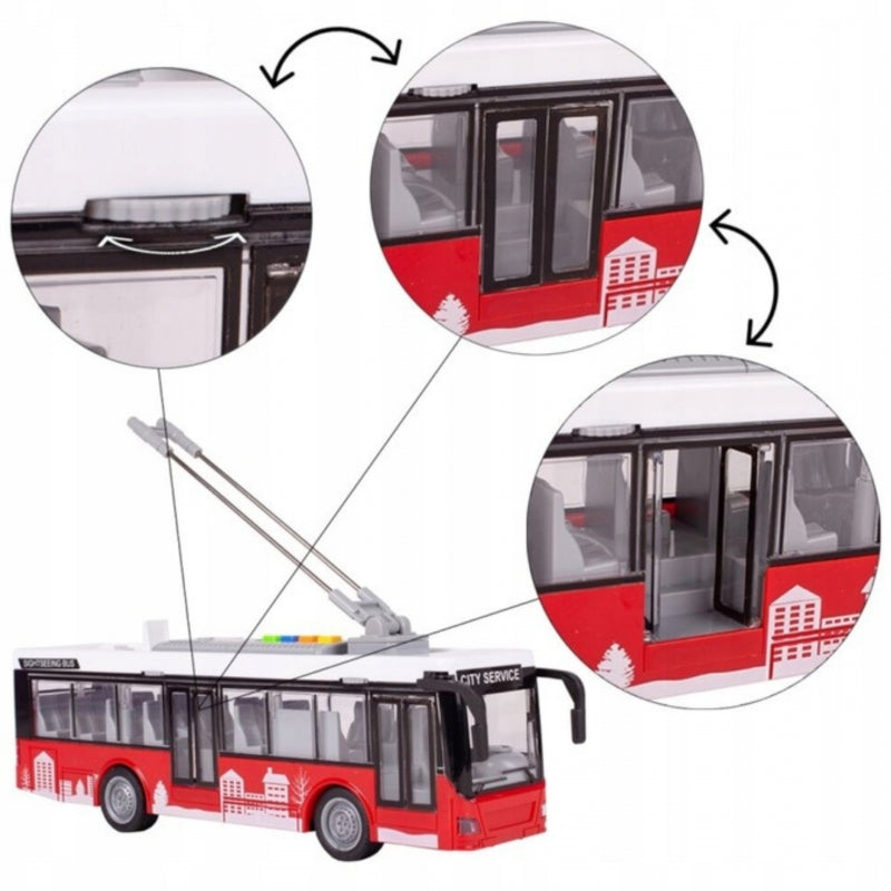 Interaktyvus žaislinis troleibusas 1:16, WOOPIE