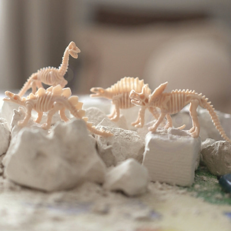 Mažasis archeologo kasinėjimų rinkinys, 6 dinozaurų skeletai, WOOPIE