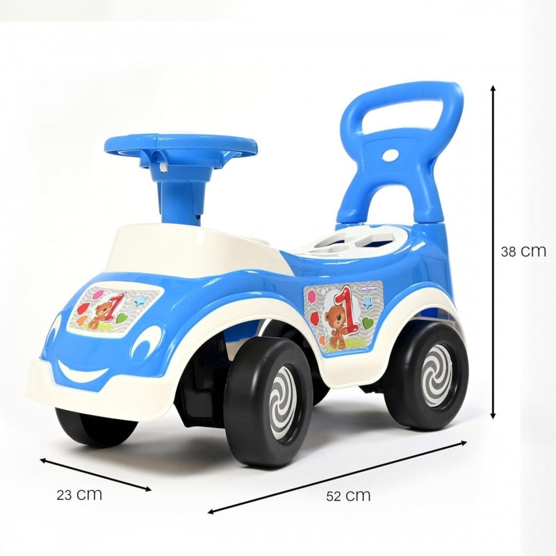 Paspiriama mašinėlė - stumdukas 4 in 1 su rūšiuokliu, mėlyna