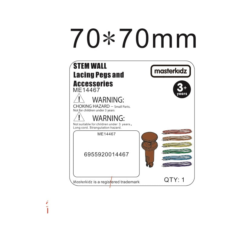 Kūrybinei lentai skirtu smeigtukų ir virvelių rinkinys, 260 el., Masterkidz