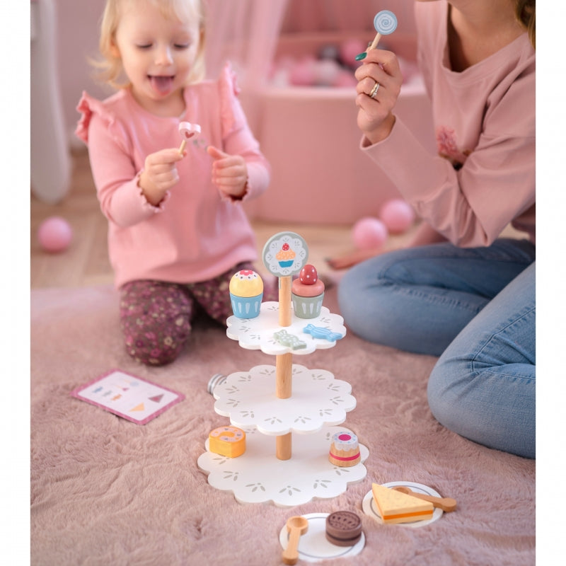 Medinis keksiukų stovas vaikams su priedais, TOOKY TOY