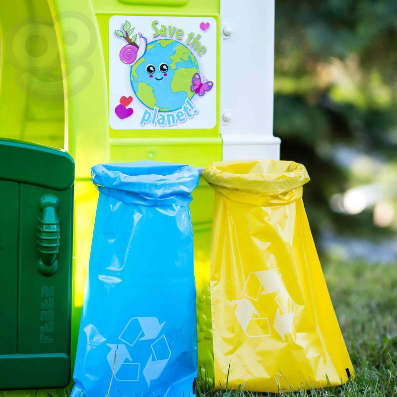 Žaidimų namelis su saulės baterija, eco rūšiavimu ir vėjo malūnėliu, Feber