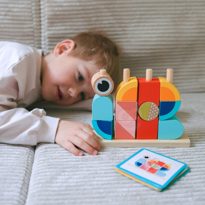 Kūrybinis medinių kaladėlių rinkinys, krabas, TOOKY TOY