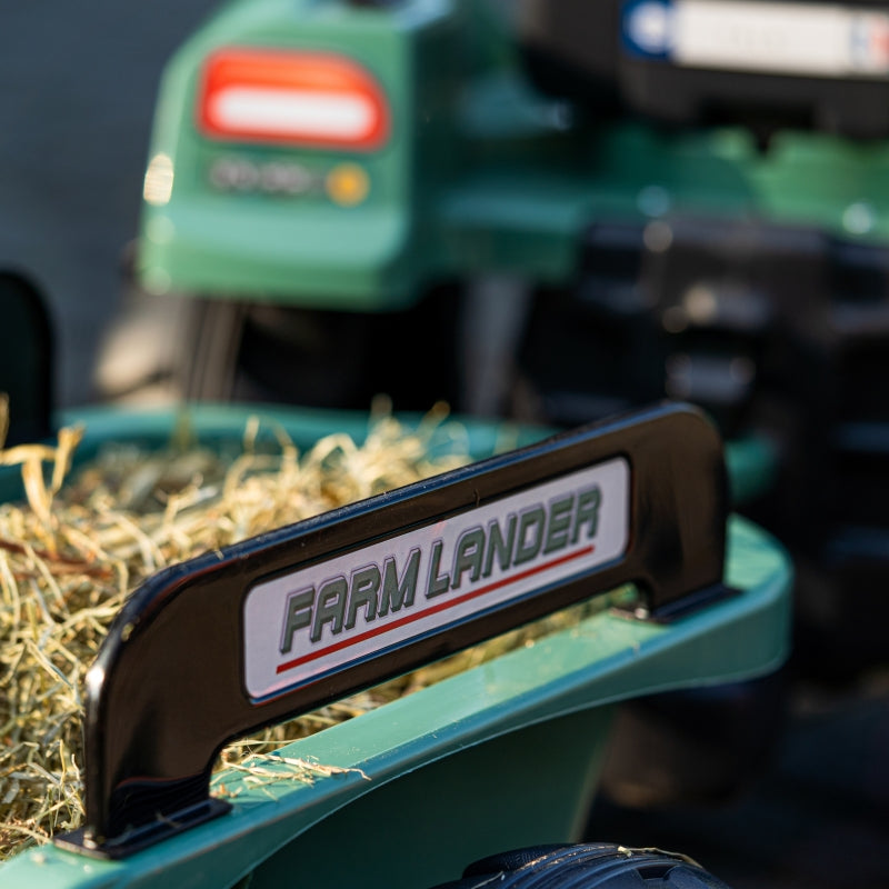 Traktorius Lander su pedalais ir priekaba, FALK, žalias