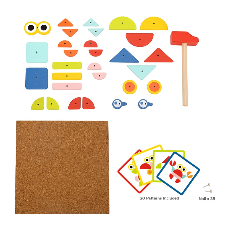 Medinis stalo žaidimas „Detalių prikalimas ant lentos“, Woopie