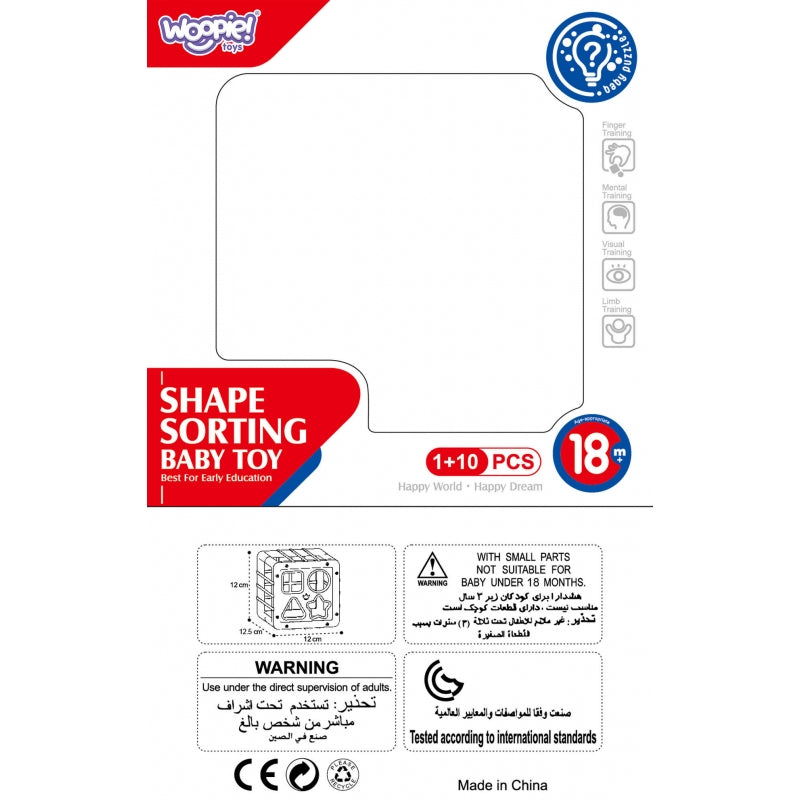 Lankstus sensorinis kubas rūšiuoklė „Spalvotos Formos“, Woopie