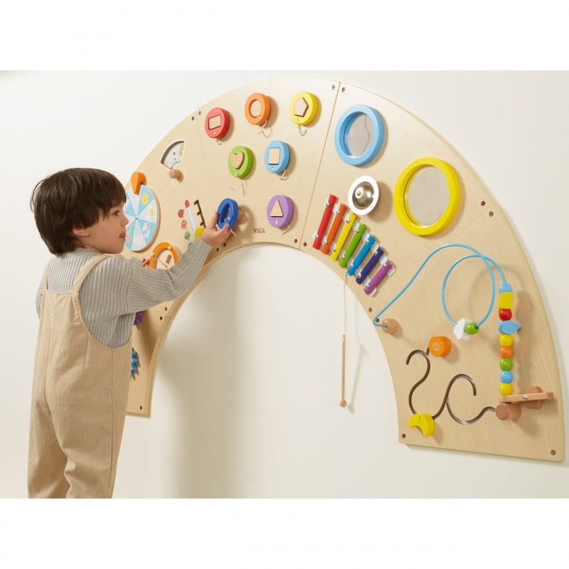 Medinė Montessori sieninė manipuliavimo lenta vaikams, VIGA