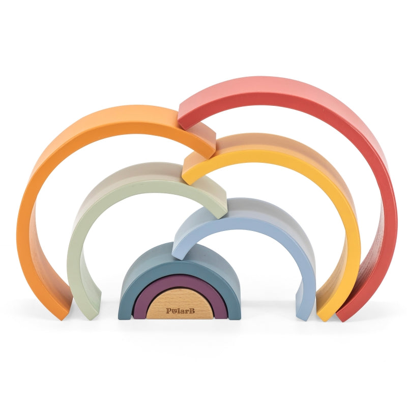 Medinės Montessori kaladėlės, vaivorykštė,  VIGA