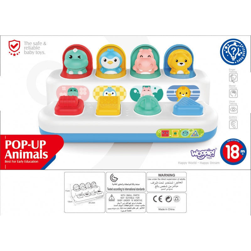Edukacinis žaidimas iššokantis gyvūnas POP-UP WOOPIE BABY