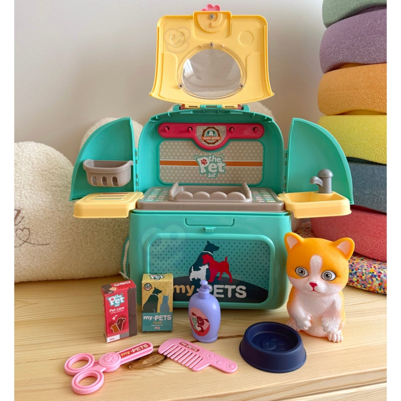 Nešiojamasis gyvūnų grožio salonas 2in1 kuprinėje, WOOPIE