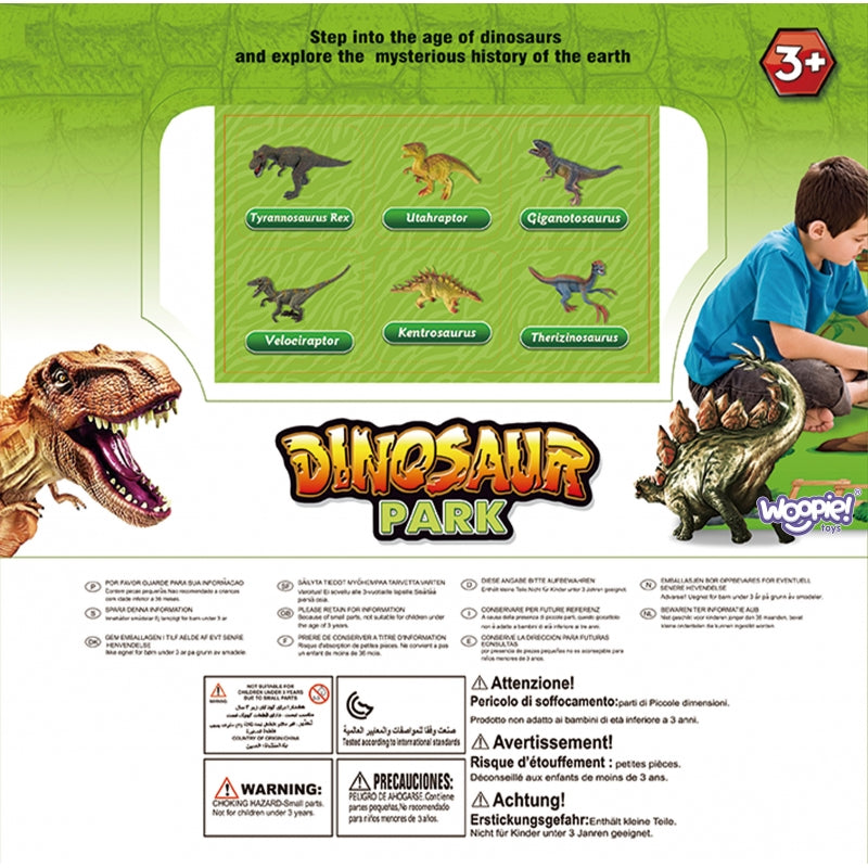 Figūrėlių rinkinys su kilimėliu ir priedais 23 el, dinozaurai, WOOPIE