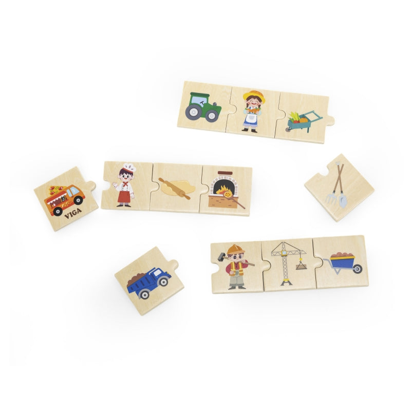 Medinių dėlionių rinkinys, profesijos, VIGA