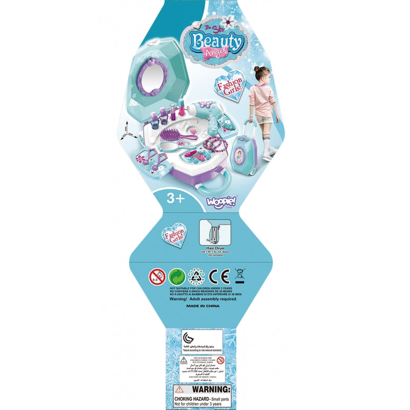 Grožio salonas lagamine 2in1, Woopie, mėlynas