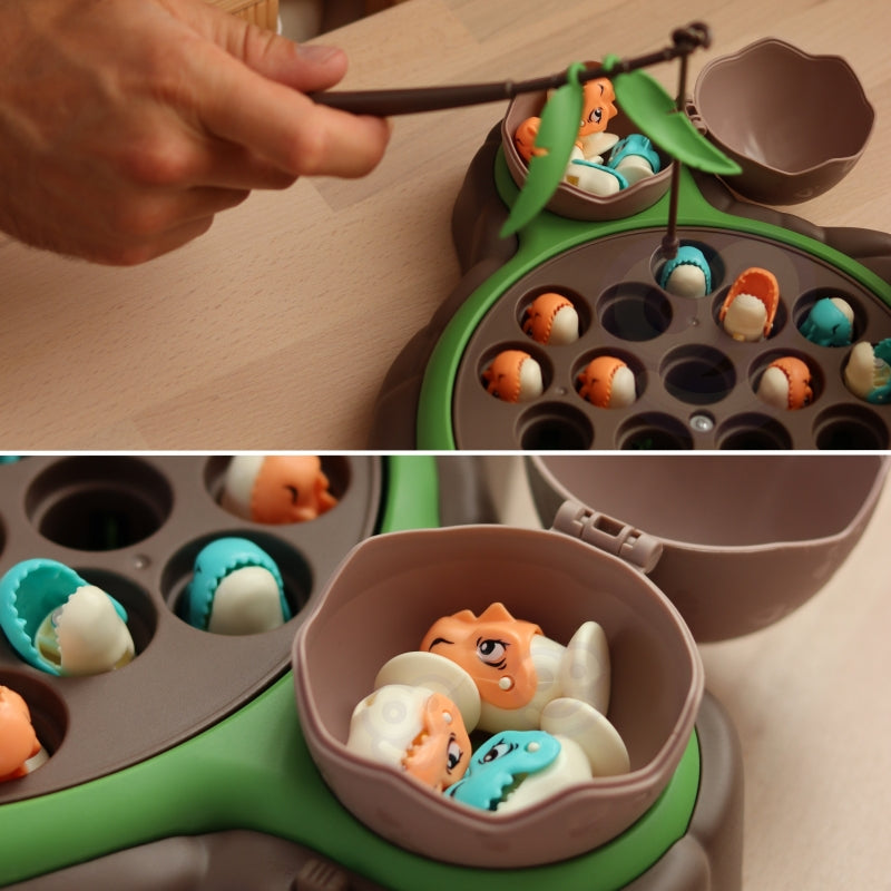 Dinozaurų žvejybos žaidimas su garso efektais, WOOPIE