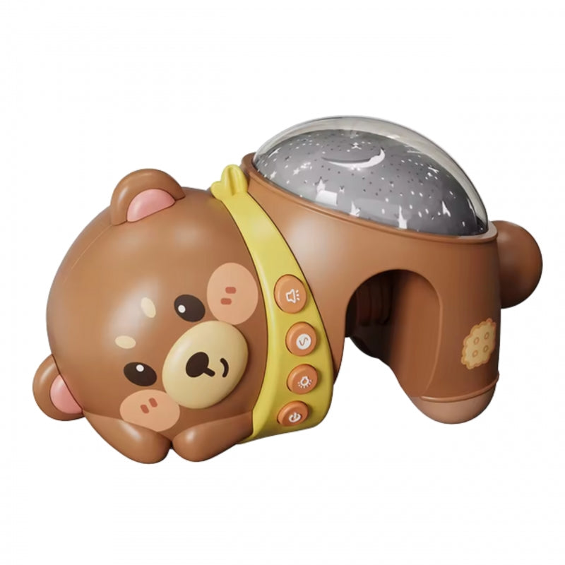 Žvaigždžių projektorius-naktinė lemputė su lopšinėmis „Meškiukas“ WOOPIE BABY