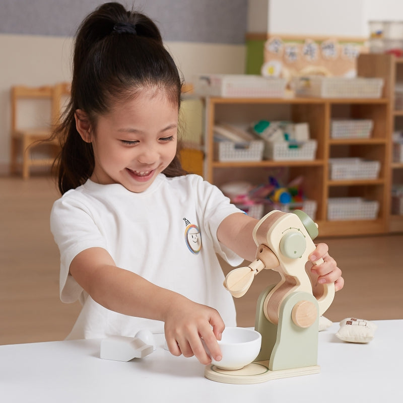 Medinis virtuvės maišytuvas su priedais, žalias, VIGA PolarB