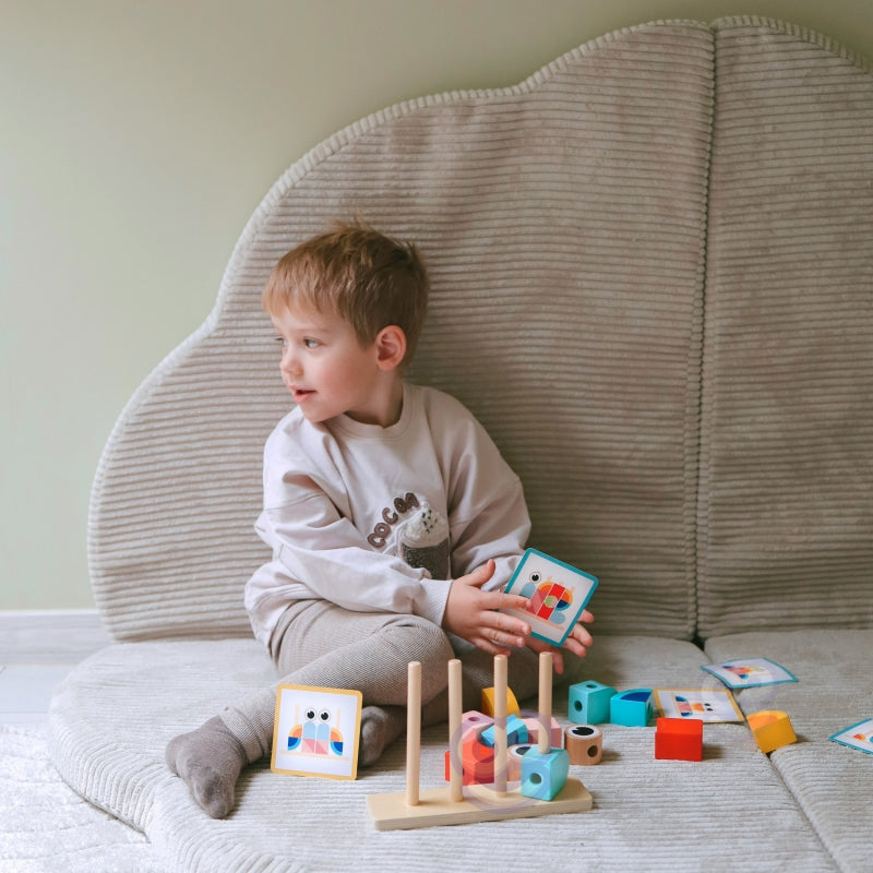 Kūrybinis medinių kaladėlių rinkinys, krabas, TOOKY TOY