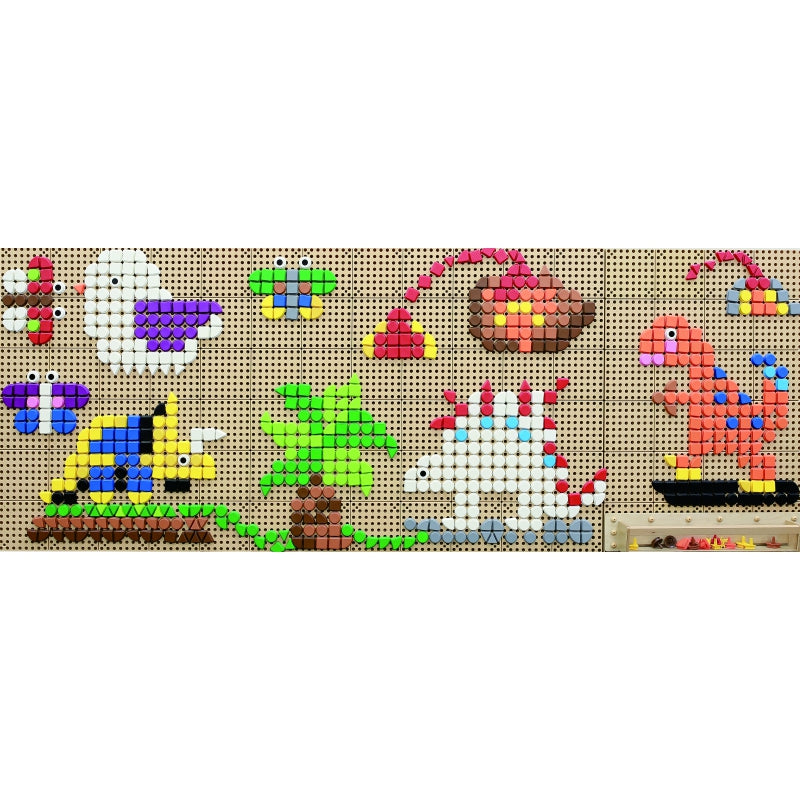 Geometrinių elementų rinkinys STEAM lentai 256 vnt., MASTERKIDZ