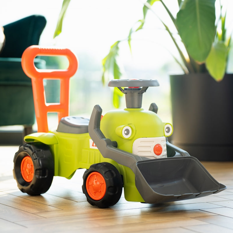 Paspiriamas traktorius su priekaba ir kaušu, žalias, FALK