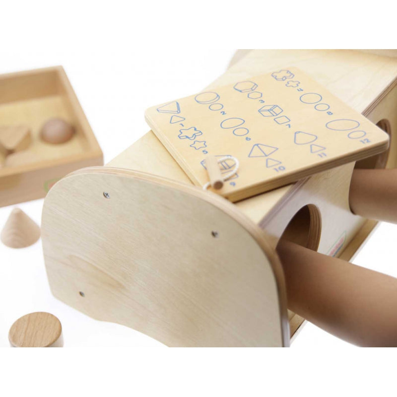 ,,Paliesk ir atspėk" Žaidimas Atspėk 12 elementų formas ,,Masterkidz"