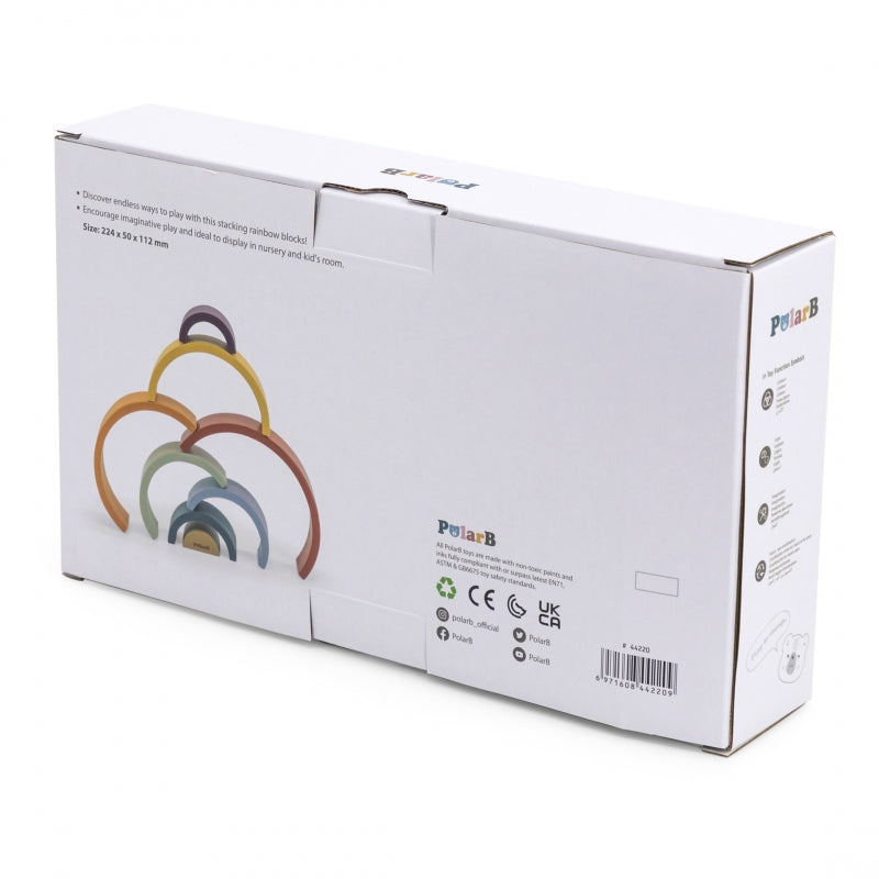 Medinės Montessori kaladėlės, vaivorykštė,  VIGA