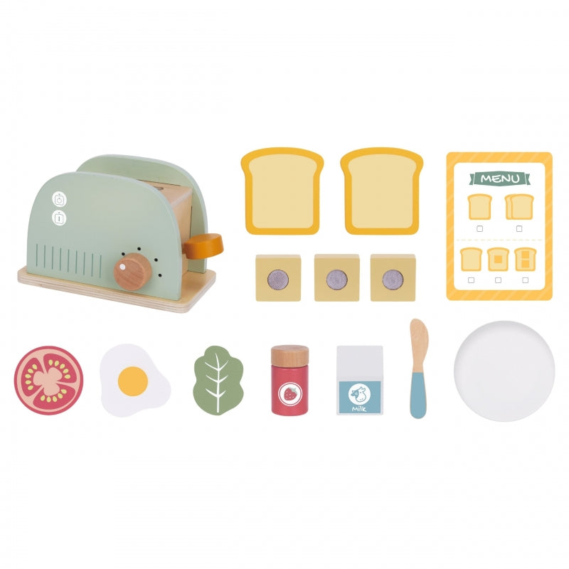 Medinis skrudintuvas su priedais, 14 dalių, FSC, WOOPIE GREEN