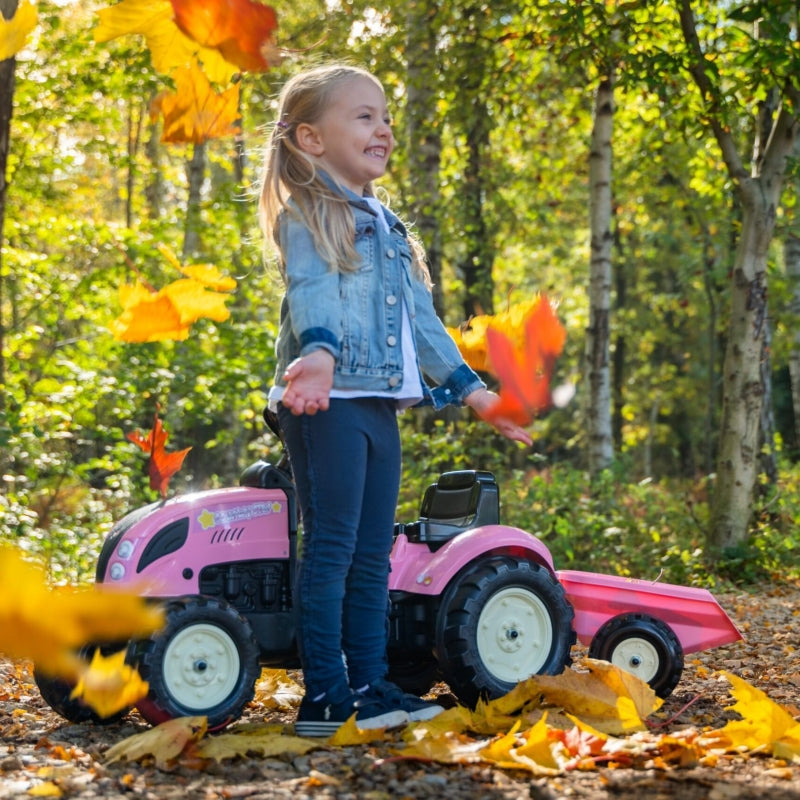 Minamas traktorius su priekaba Country Star Falk, rožinis