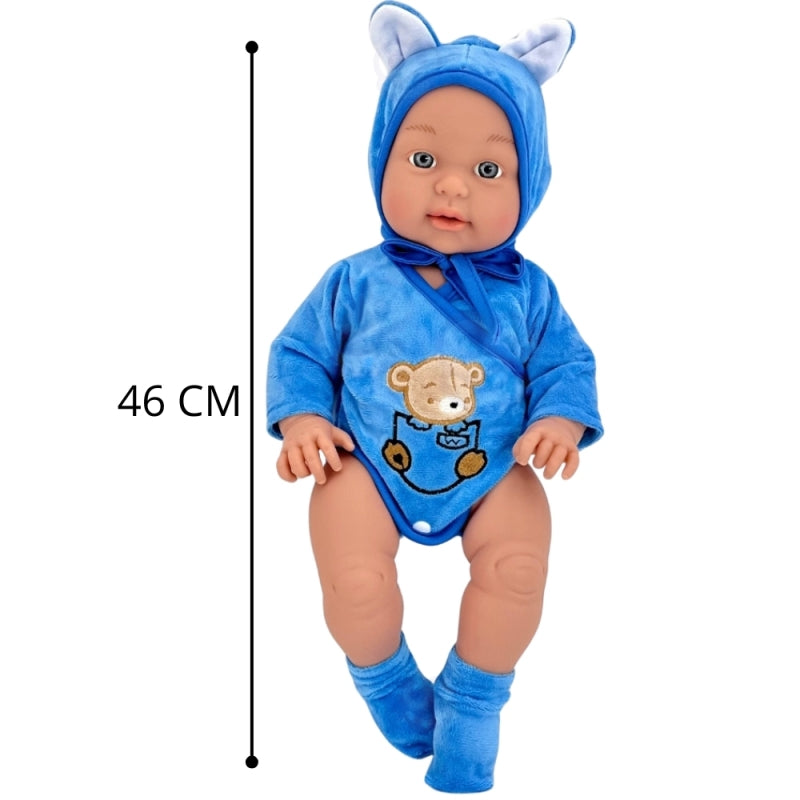 Lėlė meškiuko drabužiuose WOOPIE 46 cm