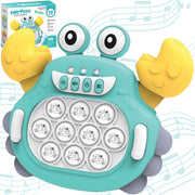 Elektroninė konsolė vaikams POP IT krabas, mėlynas, WOOPIE