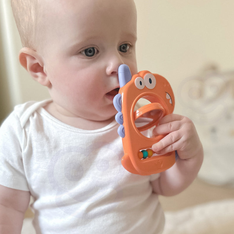 Sensorinis žaislas kramtukas, dinozauras, WOOPIE