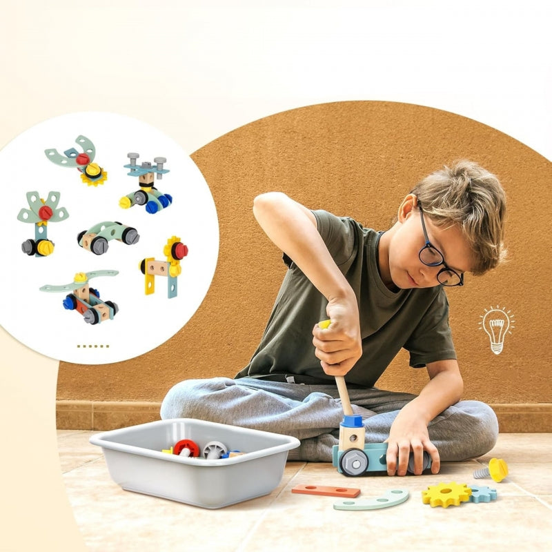 Medinės Montessori edukacinės dirbtuvės vaikams, Woopie GREEN