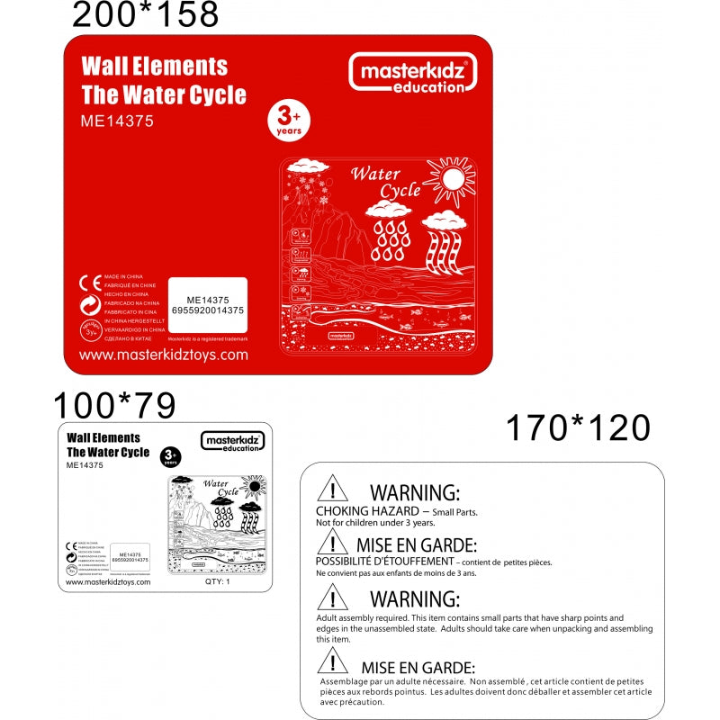 MASTERKIDZ edukacinė lenta, vandens ciklas