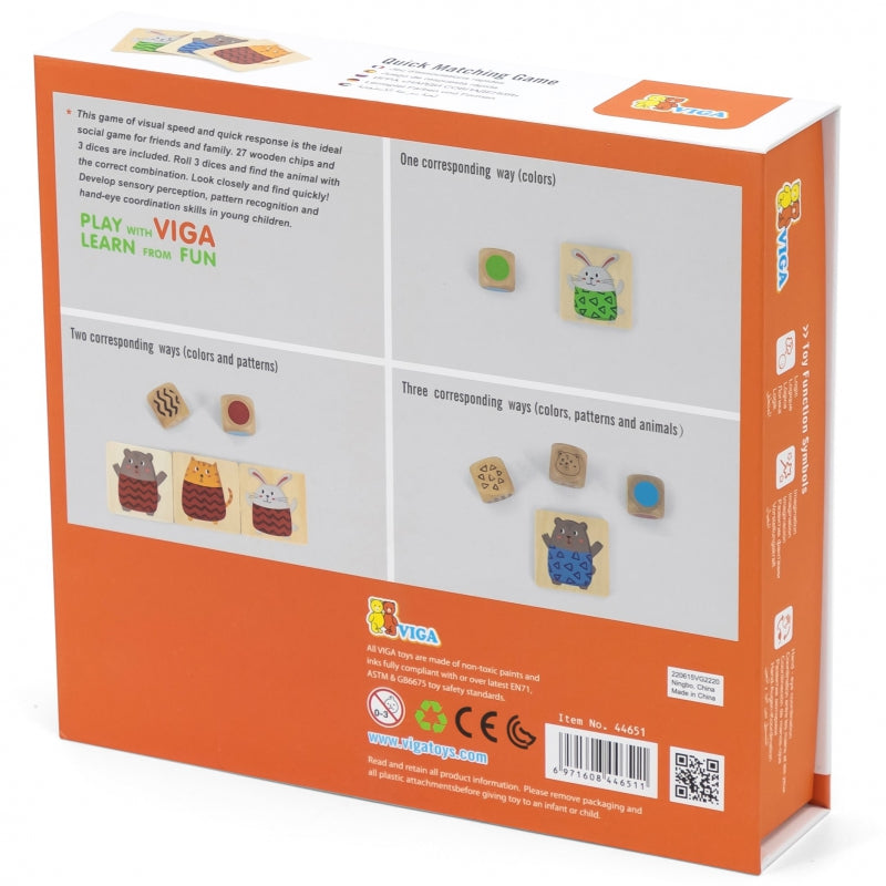 Medinis stalo žaidimas „Surask atitikimus“, Viga