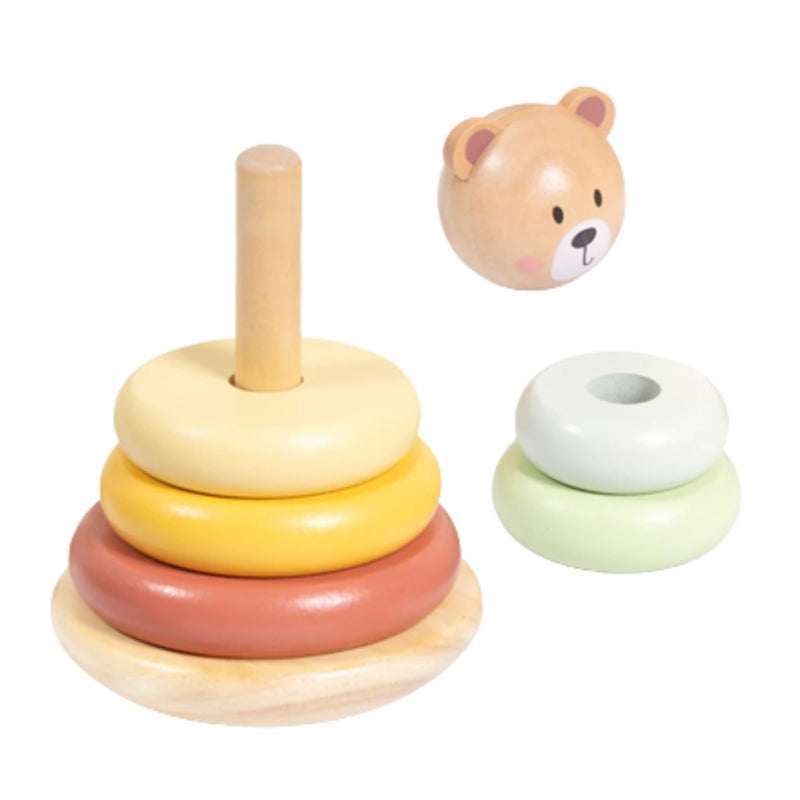 Medinė sensorinė dėlionė „Piramidė“ TOOKY TOY