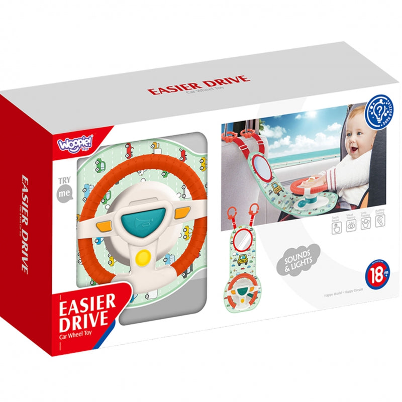Interaktyvus automobilio vairo komplektas su garso ir šviesos efektais, WOOPIE