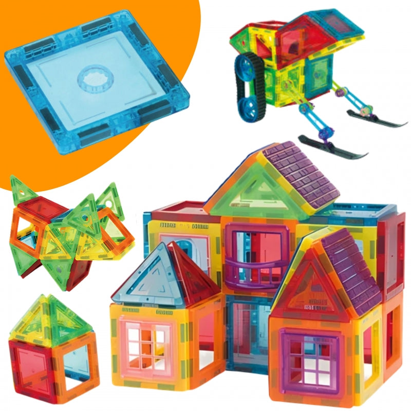 Magnetinis 3D statybiniai konstruktorius 70 el., WOOPIE