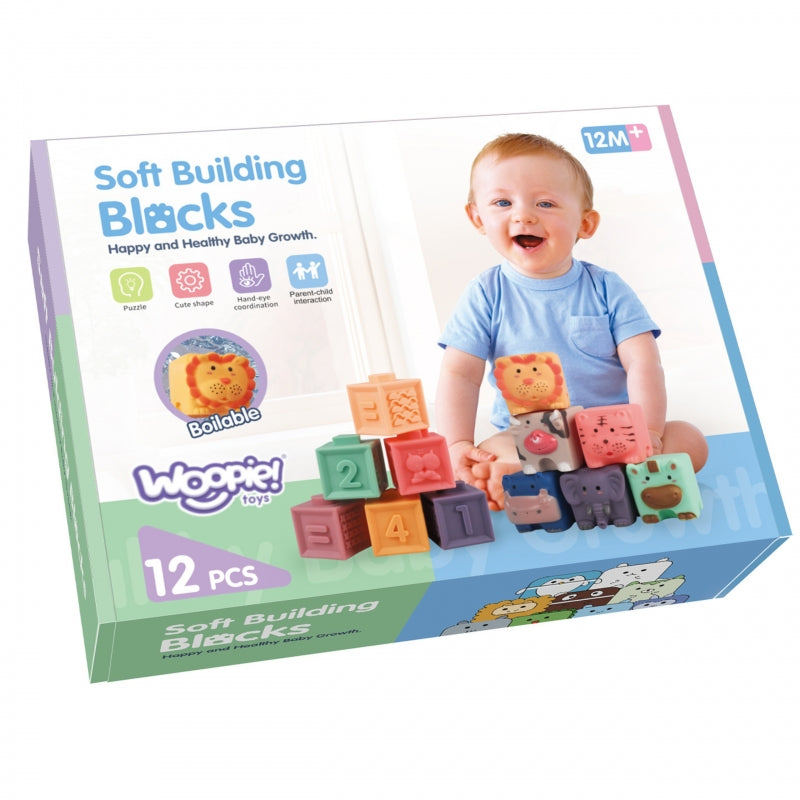 Minkšti sensoriniai - lavinamieji blokeliai su figūrėlėmis