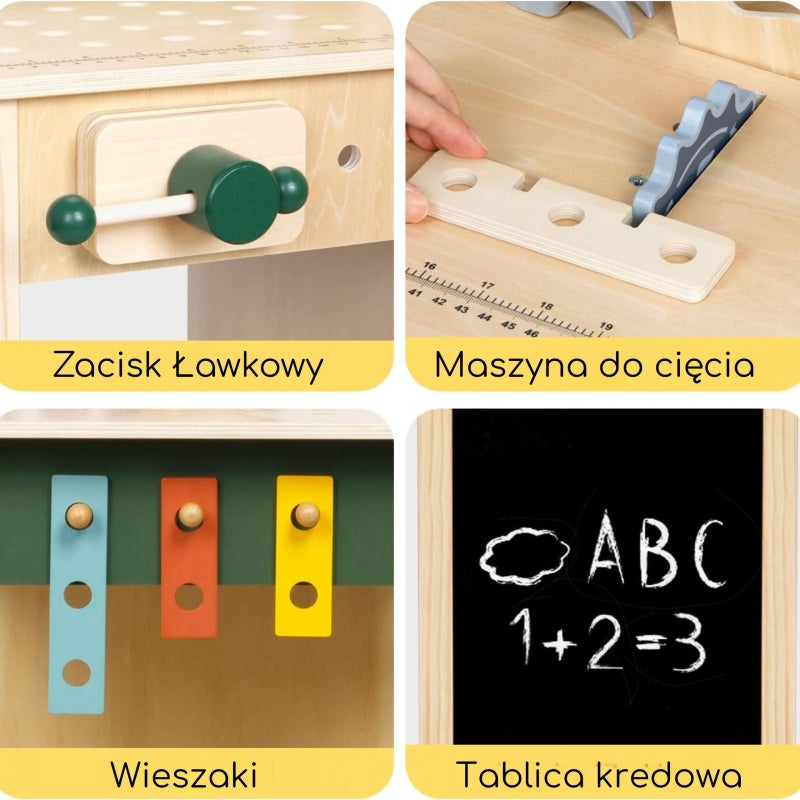 Medinės Montessori edukacinės dirbtuvės vaikams, Woopie GREEN