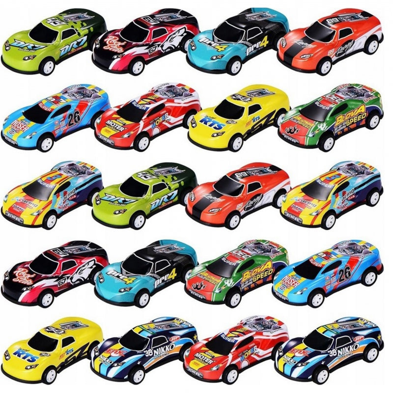 Lenktyninių automobilių rinkinys dėžutėje su žemėlapiu 50 el., WOOPIE