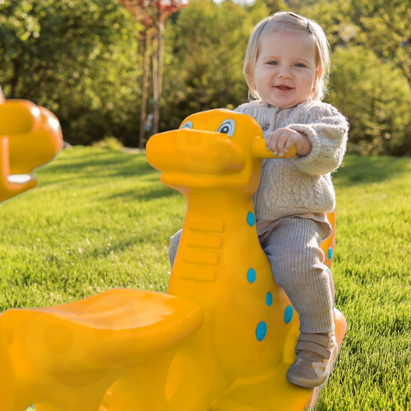 Sūpynės vaikams Dinozaurai WOOPIE, geltonos