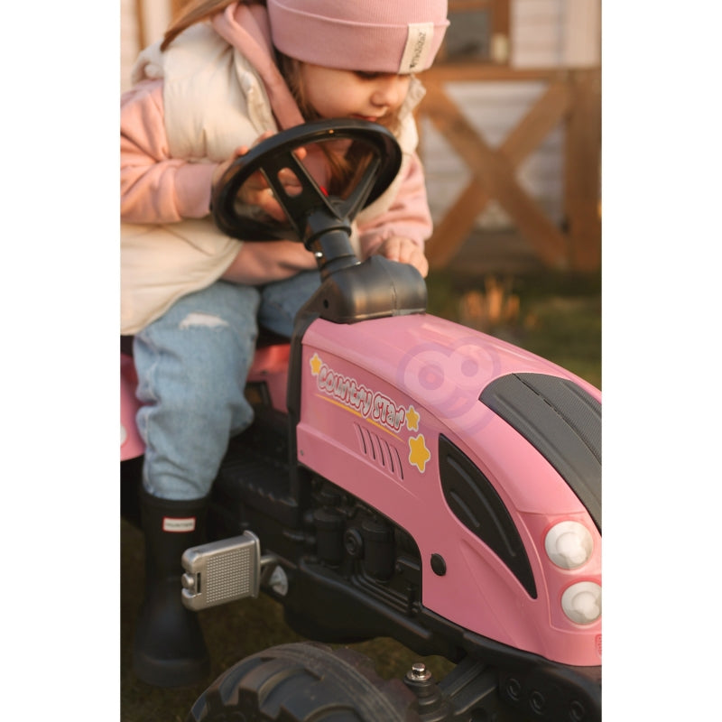 Minamas traktorius su priekaba Country Star Falk, rožinis