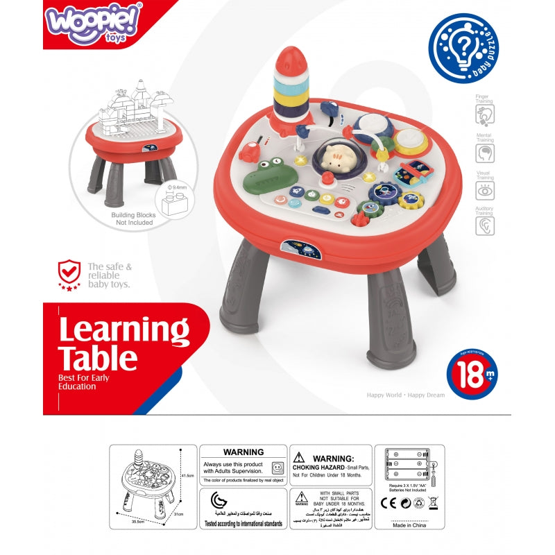 Mokomasis stalas su šviesos ir garso efektais, kosmosas, WOOPIE BABY