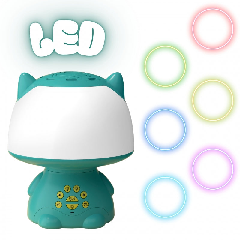 Daugiafunkcinė RGB lempa „Bluetooth“ garsiakalbis su mikrofonu, turkio spalvos, WOOPIE