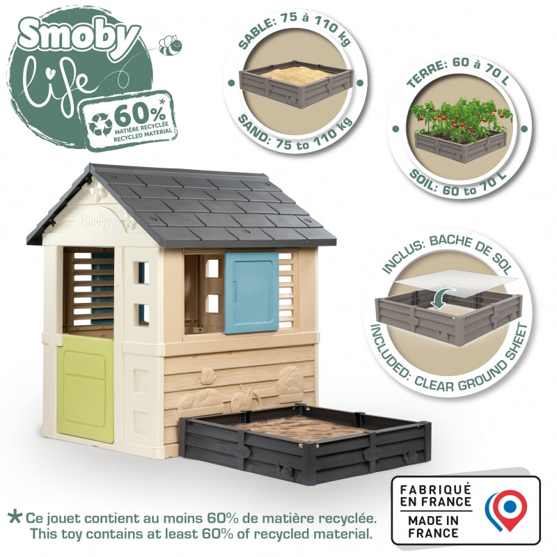 Sodo namelis vaikams su smėlio dėže „Smoby Life“