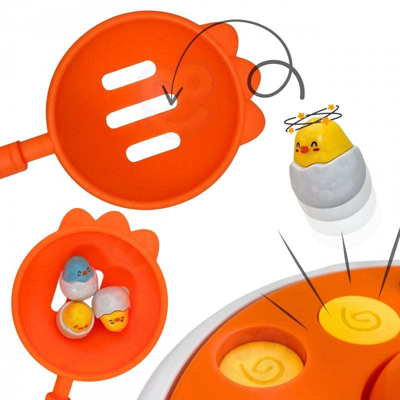 Arkadinis viščiukų žvejybos žaidimas vaikams 4in1, WOOPIE